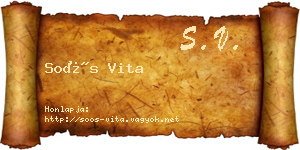 Soós Vita névjegykártya
