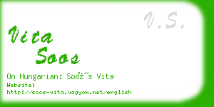 vita soos business card